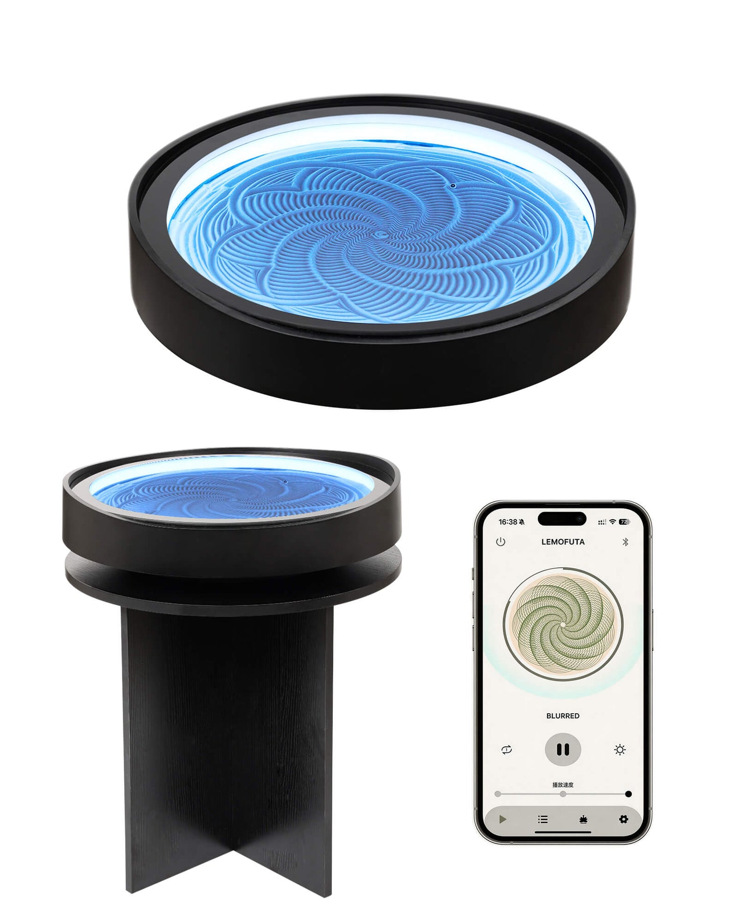 Lemofuta Smart Zen Garden App-Controlled Sand Art for Meditation