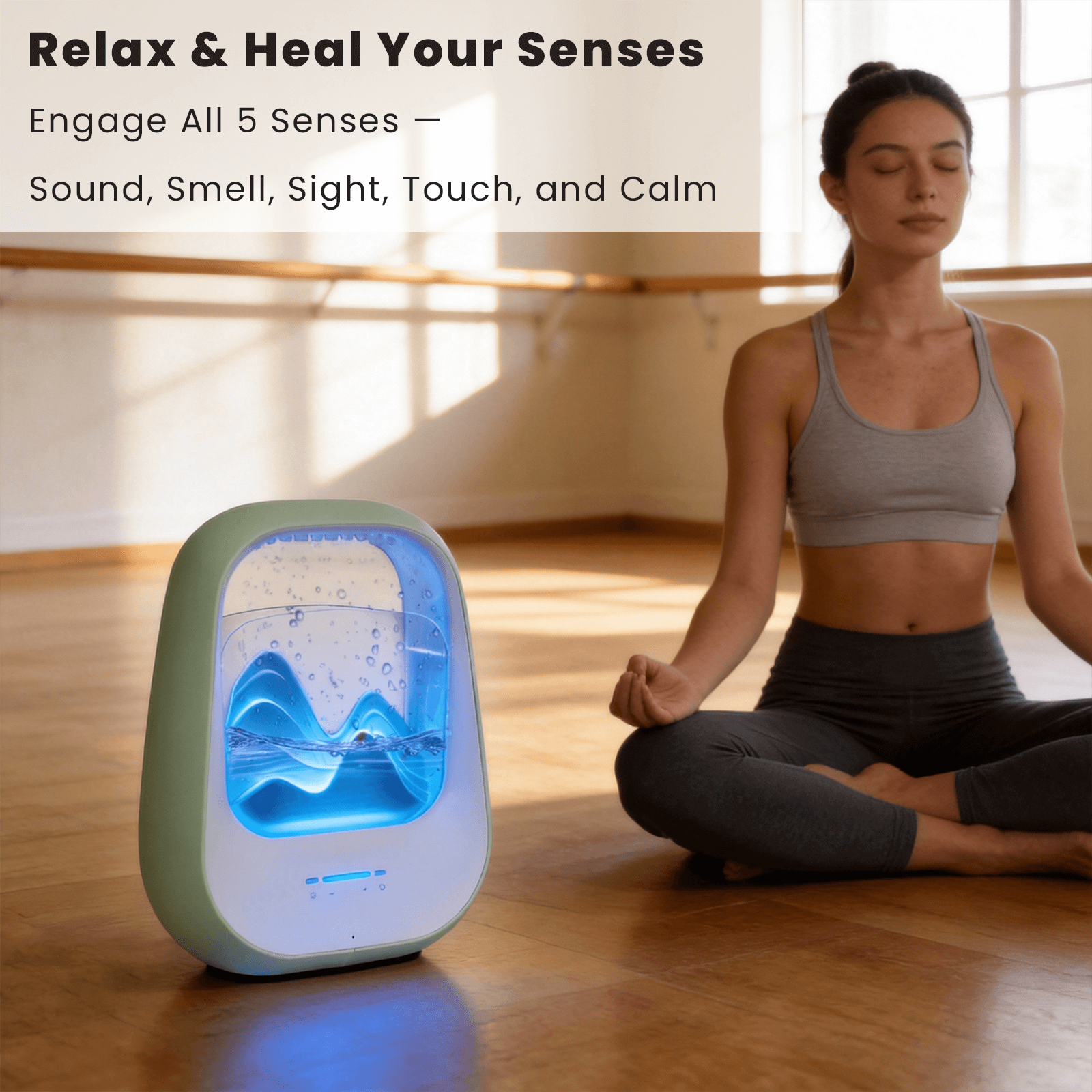 Lemofuta Aquadrop White Noise Machine with Rain Sounds - Sleep Aid Bluetooth Speaker