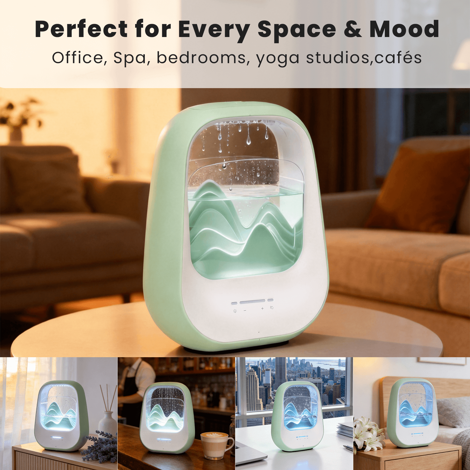 Lemofuta Aquadrop White Noise Machine with Rain Sounds - Sleep Aid Bluetooth Speaker