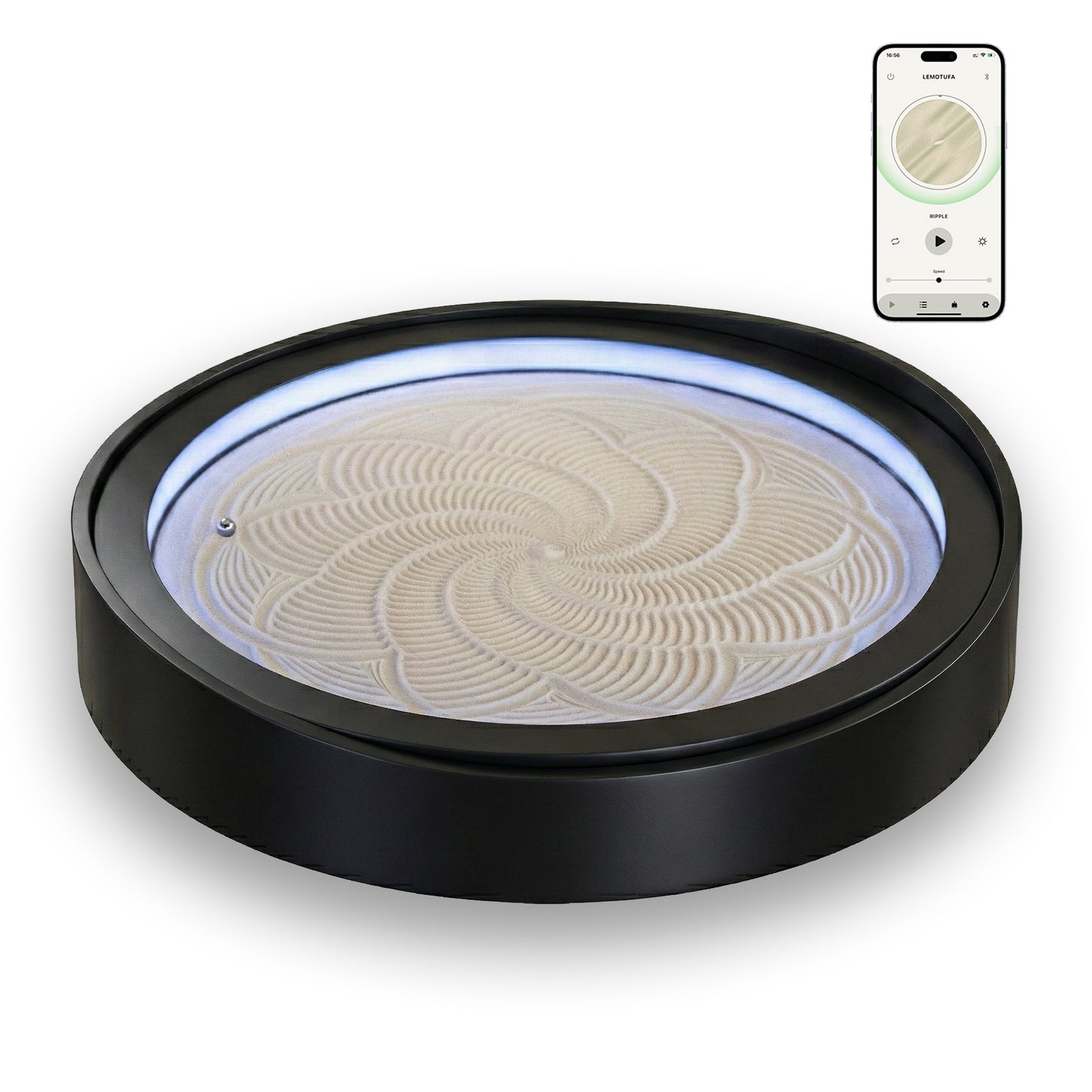 Lemofuta Smart Zen Garden App-Controlled Sand Art for Meditation