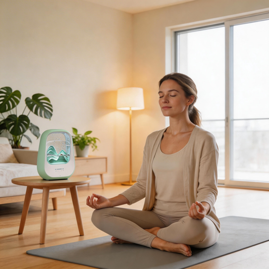 Lemofuta Aquadrop White Noise Machine with Rain Sounds - Sleep Aid Bluetooth Speaker