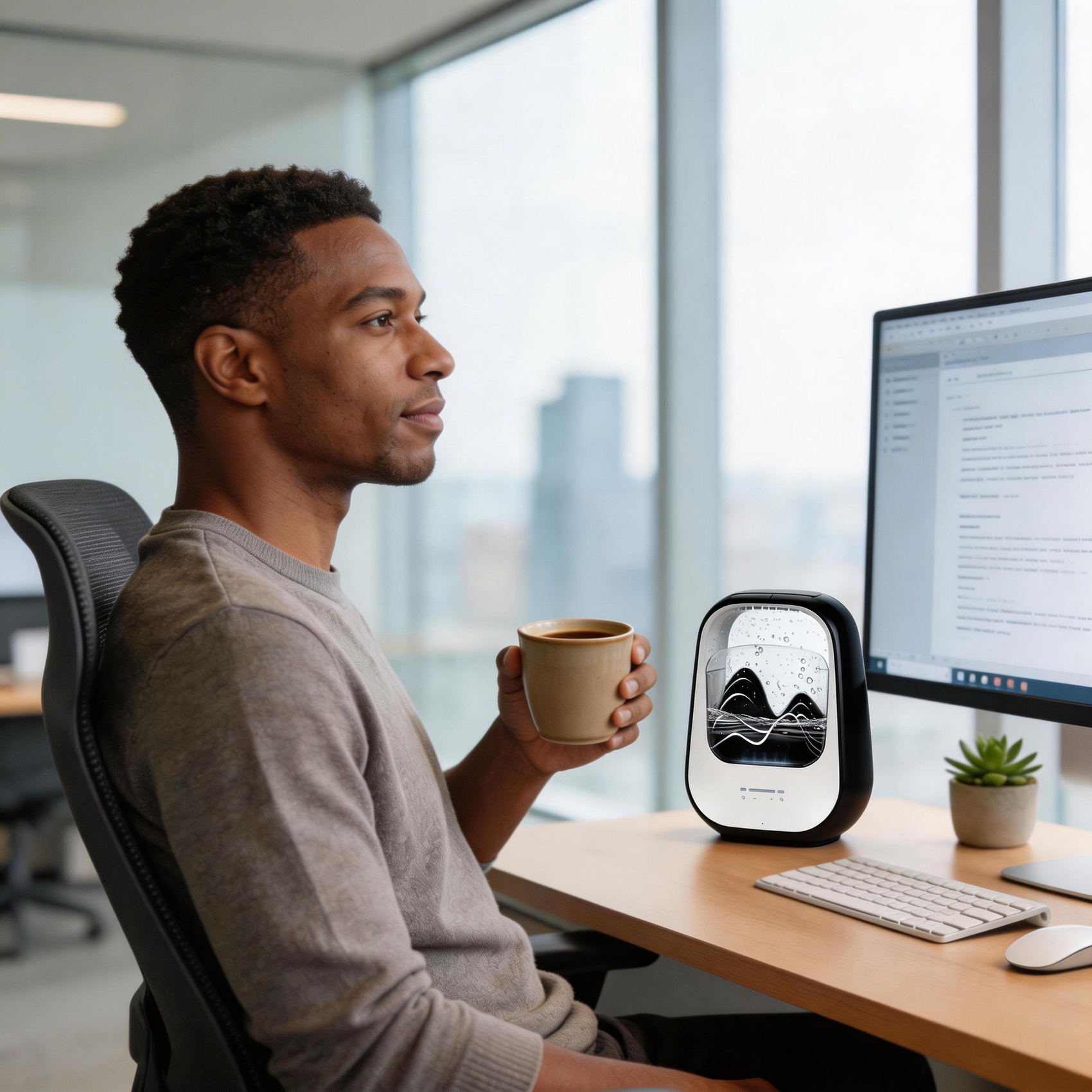 Lemofuta Aquadrop White Noise Machine with Rain Sounds - Sleep Aid Bluetooth Speaker