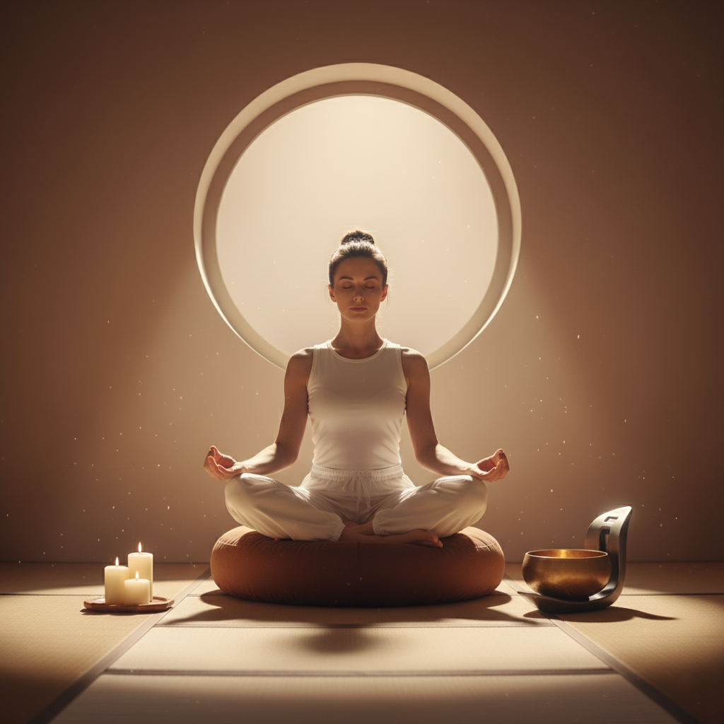 Lemofuta Automatic Singing Bowl – Handmade Tibetan Meditation Bowl with Soothing Sound & Automatic Striking System