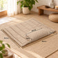 Dimensions of the Lemofuta buckwheat meditation cushion and knee support mat