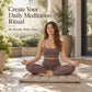 Woman meditating on the Lemofuta padded floor cushion